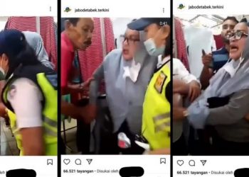 Tangkapan layar video viral seorang perempuan diduga pencuri tas kulit.[Instagram/@jabodetabek.terkini]
