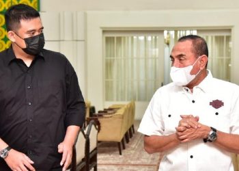 Gubsu Edy Rahmayadi dan Walkot Medan Bobby Nasution (Dok. Diskominfo Sumut)