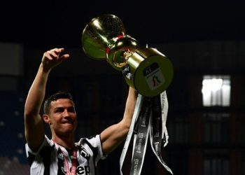 Cristiani Ronaldo melengkapi raihan trofinya di tiga liga top Eropa (Getty Images for Lega Serie A/Marco Rosi)