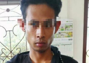 Foto pelaku Bima yang ditangkap Polisi.