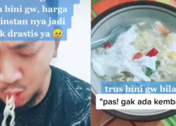 Curhat suami minta mi instan ke istri (TikTok/riva_fikrat).