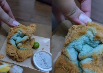 Pesan ayam goreng yang datang handuk goreng tepung. (Instagram/memomedsos)