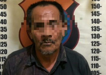Foto pelaku yang diamankan Polisi.