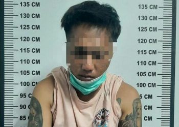 Foto pelaku yang diamankan Polisi.