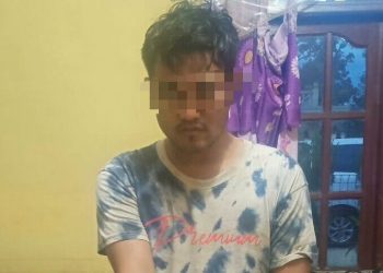 Foto pelaku Dedek yang diringkus Polisi.