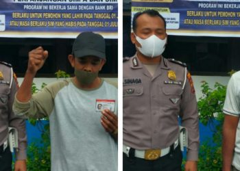 Dua warga mendapat layanan SIM gratis dari Satlantas Polres Sergai.