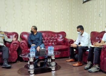 Kapolres Simalungun, AKBP Agus Waluyo SIK, MH, saat menerima kunjungan kerja, Ketua Komnas HAM RI, Ahmad Taufan Damanik, Jumat (25/6/2021) pagi, pukul 09.00 WIB.