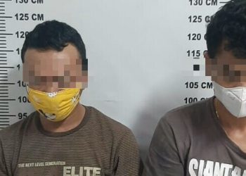 Foto kedua pelaku yang ditangkap Polisi.