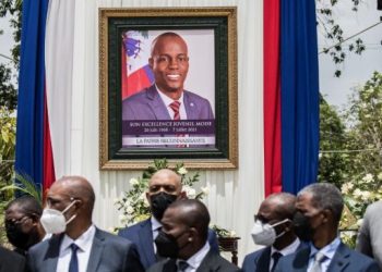 Pemakaman Presiden Haiti Jovenel Moise yang tewas terbunuh. (Foto: AFP)