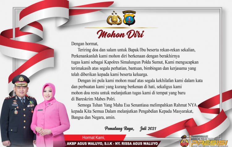 AKBP Agus Waluyo, resmi pindah tugas, kini menjabat sebagai Kasubbagbinfung Setpusiknas Bareskrim Polri.