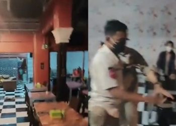 Viral Oknum Satpol PP Pukul Ibu Hamil Pemilik Warkop di Gowa. (Instagram/@hariankopas)
