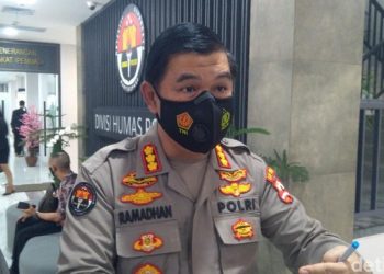 Foto: Kabag Penum Divisi Humas Polri, Kombes Ahmad Ramadhan (Adhyasta Dirgantara/detikcom)