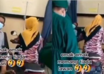 Viral Emak-emak Antar Pasien, Motor Digas Sampai Masuk Ruang UGD. (Instagram/@video_medsos)