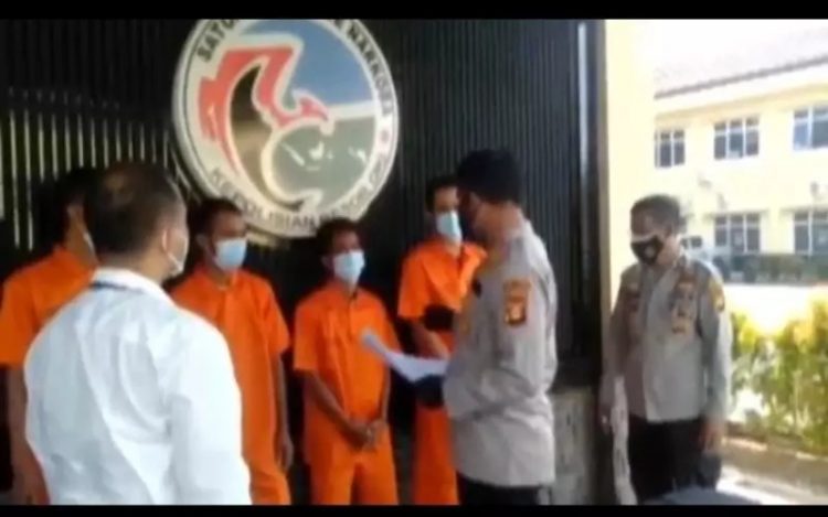Empat tersangka narkoba ditangkap Polres OKI. (Foto: Fitriadi)