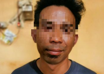 Foto pelaku yang diamankan Polisi.