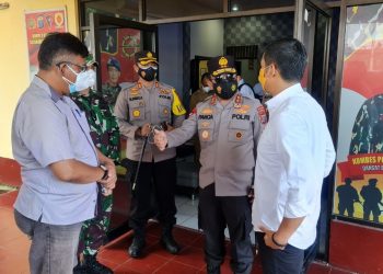 Kapolda Sumatera Utara (Kapoldasu), Irjen Pol Drs R Z Panca Putra S, M.Si, dalam kunjungan kerjanya, pada Senin (9/8/2021) sore tadi, pukul 15.00 WIB, di Mako Brimob Kompi 2 Yon B Pematangsiantar, Jalan Ahmad Yani, Kota Pematangsiantar.