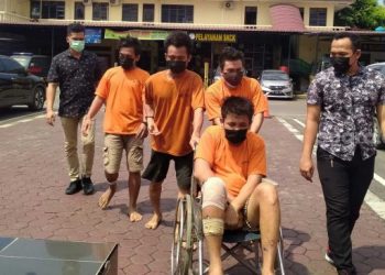 Empat pelaku curanmor diamankan polisi. [Suara.com/M.Aribowo]
