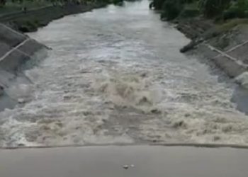 Bocah 10 tahun hanyut terbawa arus Sungai Percut.[Ist]