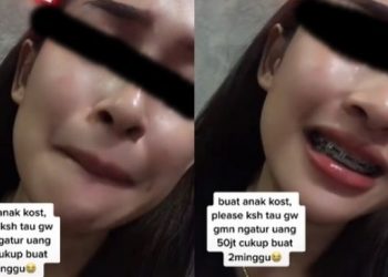 Viral Cewek Teteskan Air Mata Tanya Anak Kost Cara Atur Keuangan. (TikTok)