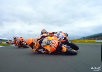 Insiden kecelakaan Marc Marquez di MotoGP Inggris 2021 Foto: twitter @MotoGP