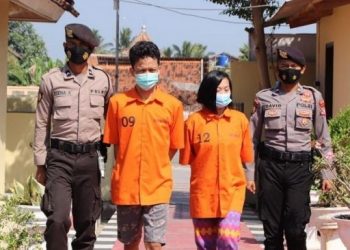 Pasangan kekasih ditangkap di Pringsewu karena kasus narkoba. [Lampungpro.co/Polres Pringsewu]