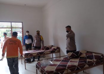 AKBP Benny Remus Hutajulu, S.IK,  M.H, langsung cek kesiapan tempat isolasi terpadu (Isoter), di Akbid Abdi Florensia, Jalan Pendeta J. Wismar Saragih, Kelurahan Bane, Pematangsiantar, Senin (23/8/2021) pagi tadi, pukul 10.00 WIB.