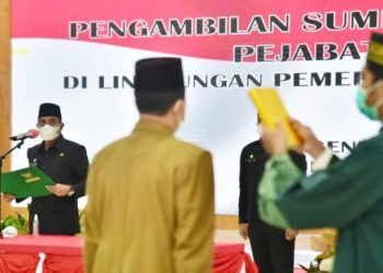 Gubernur Sumatera Utara Edy Rahmayadi melantik sebanyak 13 pejabat di lingkungan Pemprov Sumut. [Ist]