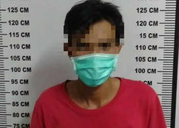 Foto pelaku yang diamankan Polisi.