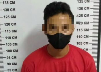 Foto pelaku yang diamankan Polisi.