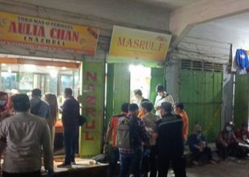 Lokasi toko emas di Medan yang didatangi komplotan perampok bersenjata api. (Antara)
