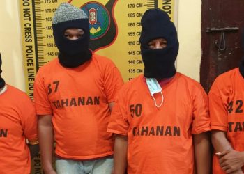 Foto para pelaku yang diamankan Polisi.