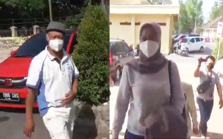 Yosef Hidayah dan istri mudanya, Mimin Mintarsih kembali menjalani pemeriksaan di Satreskrim Polres Subang. (Foto: iNews/YUDY HERYAWAN JUANDA)