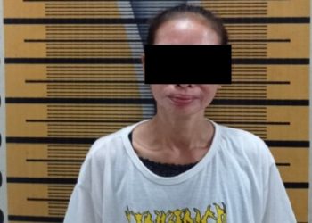 Tersangka saat diamankan di Mapolres Tebingtinggi. (Foto: istimewa)