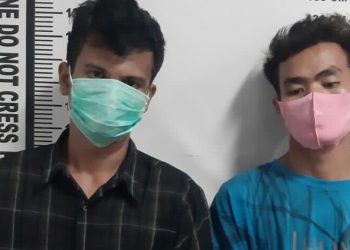 Foto kedua pelaku yang diamankan Polisi.