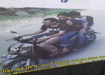 Identitas Perampok Toko Emas Pasar Simpang Limun Medan. [Ist]