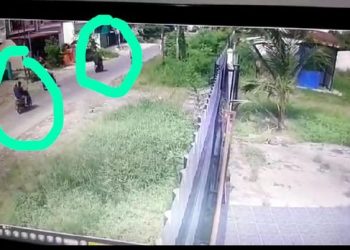 Foto: Rekaman CCTV memperlihatkan arah kabur para perampok toko emas di Medan (dok. Polda Sumatera Utara)
