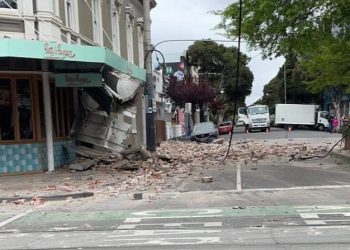 Gempa bumi di Victoria, Australia, merusak sejumlah bangunan (Foto: ABC)