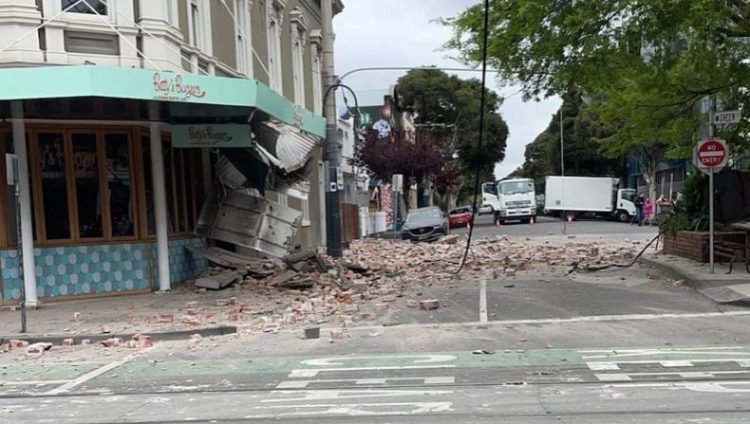 Gempa bumi di Victoria, Australia, merusak sejumlah bangunan (Foto: ABC)