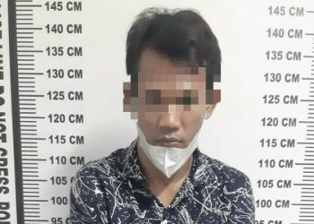 Foto pelaku yang diamankan Polisi.