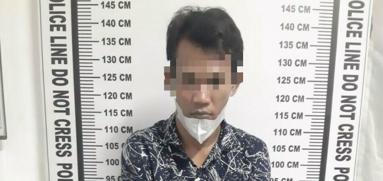 Foto pelaku yang diamankan Polisi.
