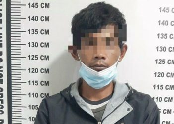 Foto pelaku yang diamankan Polisi.