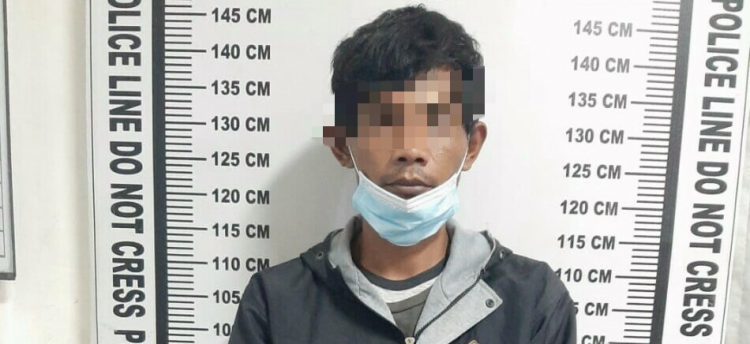 Foto pelaku yang diamankan Polisi.