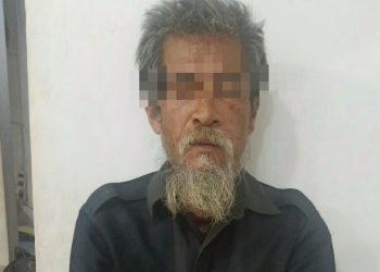 Ali, terduga pelaku pembunuhan yang diamankan Polres Pematangsiantar.