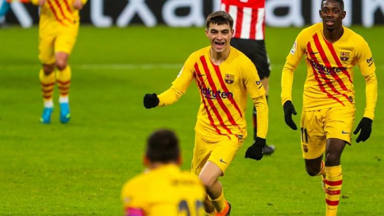 Gelandang muda Pedri telah memperpanjang kontrak di Barcelona hingga 2026. Barcelona juga memagari Pedri dengan klausul senilai 1 miliar euro (Rp16,3 triliun). (Foto: Twitter @FCBarcelona)