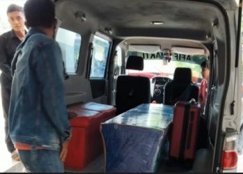 Maimunah, ibu yang berupaya menyelamatkan anaknya saat menyeberang di Jalan Pesut Kecamatan Tenggarong, Kalimantan Timur, akhirnya meninggal dunia. Foto/iNews TV/Dzulfikar ASH