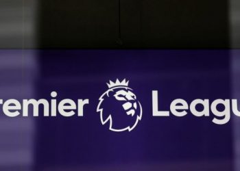 Logo Premier League alias Liga Inggris. [Isabel Infantes / AFP]