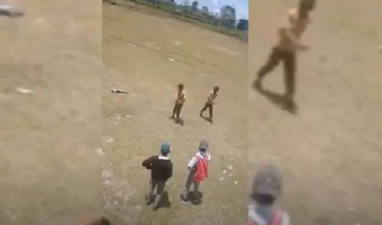 Tangkapan layar video perkelahian siswa SMA Negeri 1 Lintongnihuta, Kabupaten Humbang Hasundutan. (Foto: iNews/Aries Nando)