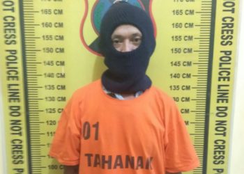 Foto pelaku yang diamankan Polisi.