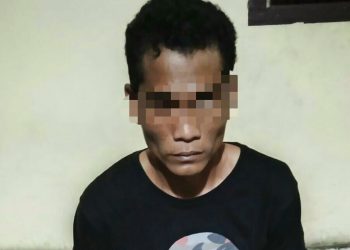 Foto pelaku yang diamankan Polisi.