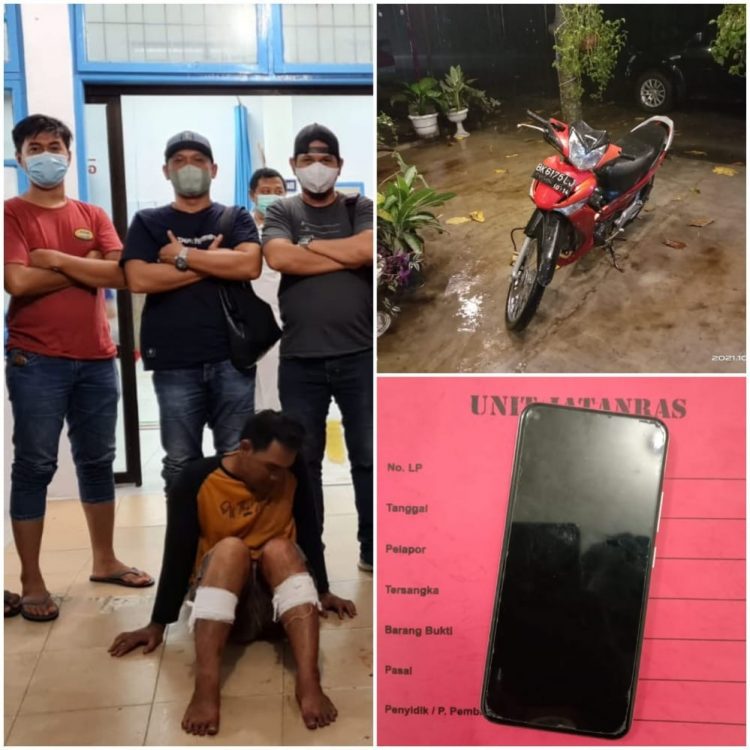 Foto pelaku curas dan barang bukti yang berhasil diamankan Sat Reskrim Polres Asahan.
